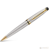 Waterman Expert Stainless Steel Gold Trim Ballpoint Pen-Pen Boutique Ltd