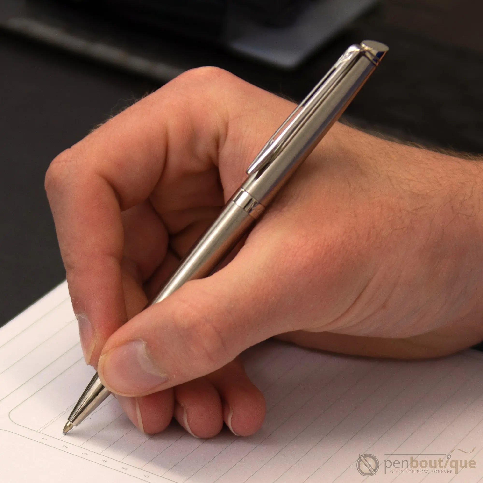 Waterman Hemisphere Stainless Steel CT Ballpoint Pen-Pen Boutique Ltd