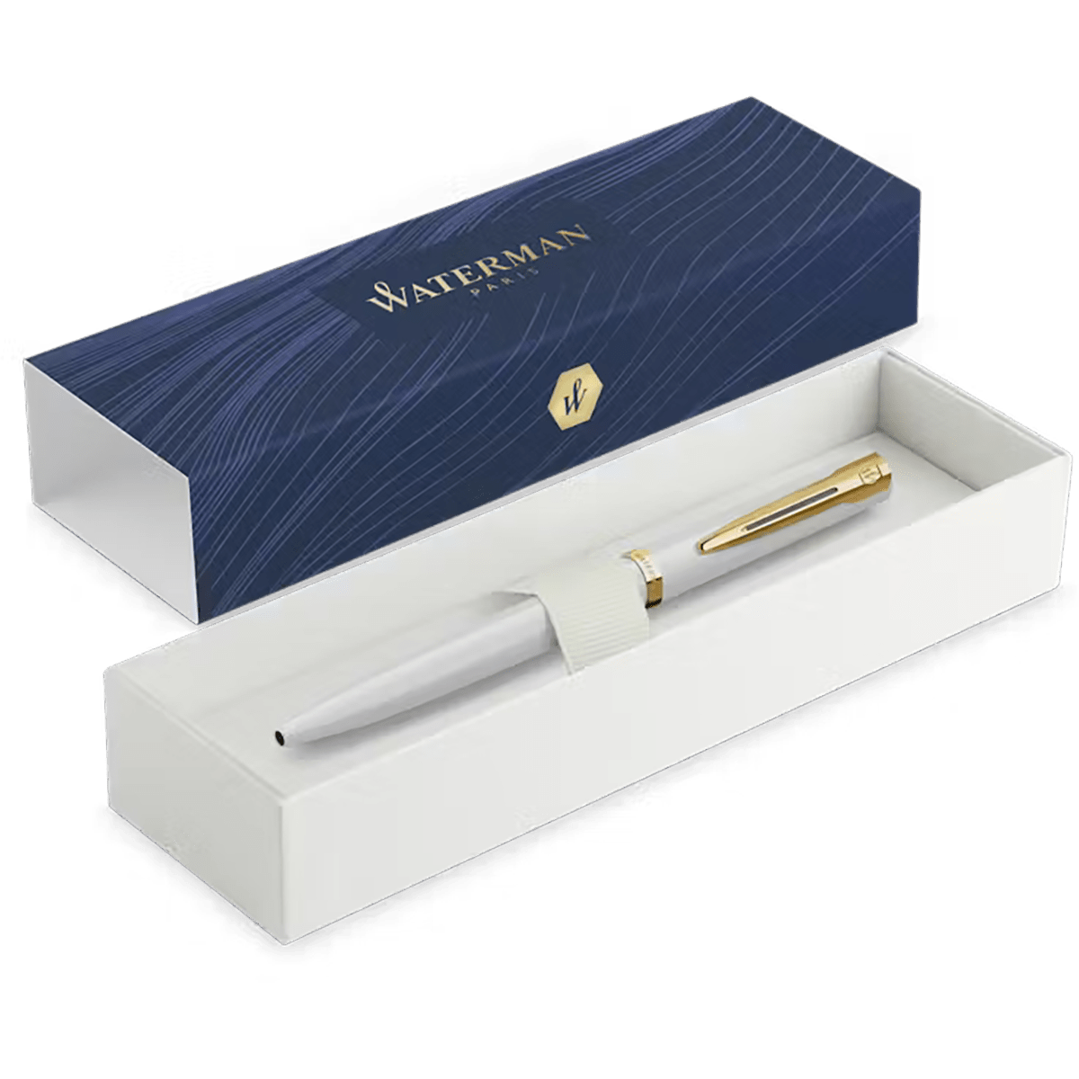 Waterman Impression Ballpoint Pen - White GT - Pen Boutique Ltd