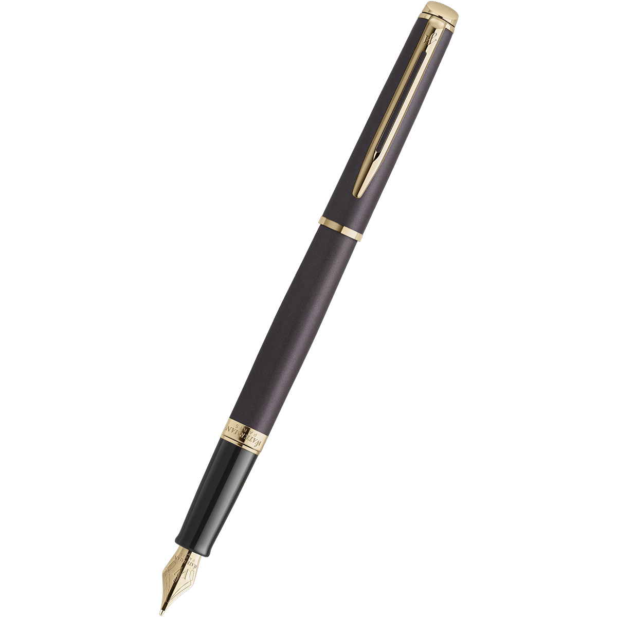 Waterman Hémisphère Fountain Pen - Understated Edit Lava Black - Medium Nib