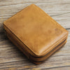 Yak Leather 26 Double Sided Zipped Pen Holder - Tan-Pen Boutique Ltd