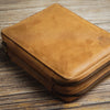 Yak Leather 26 Double Sided Zipped Pen Holder - Tan-Pen Boutique Ltd