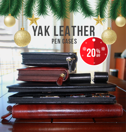 Yak Leather pen cases