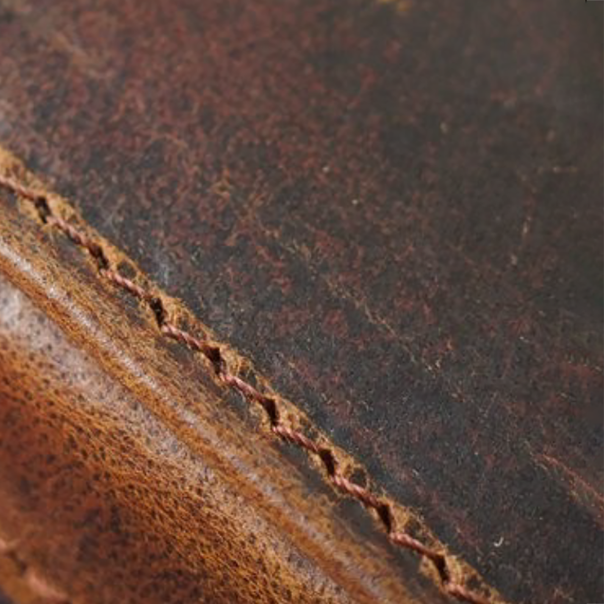 Yak Leather x Pen Boutique Zipped Folio - Crazy Horse Tan - A5-Pen Boutique Ltd