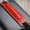 Yak Leather Elastic Pen Holder Single Pen Sleeve - Red-Pen Boutique Ltd