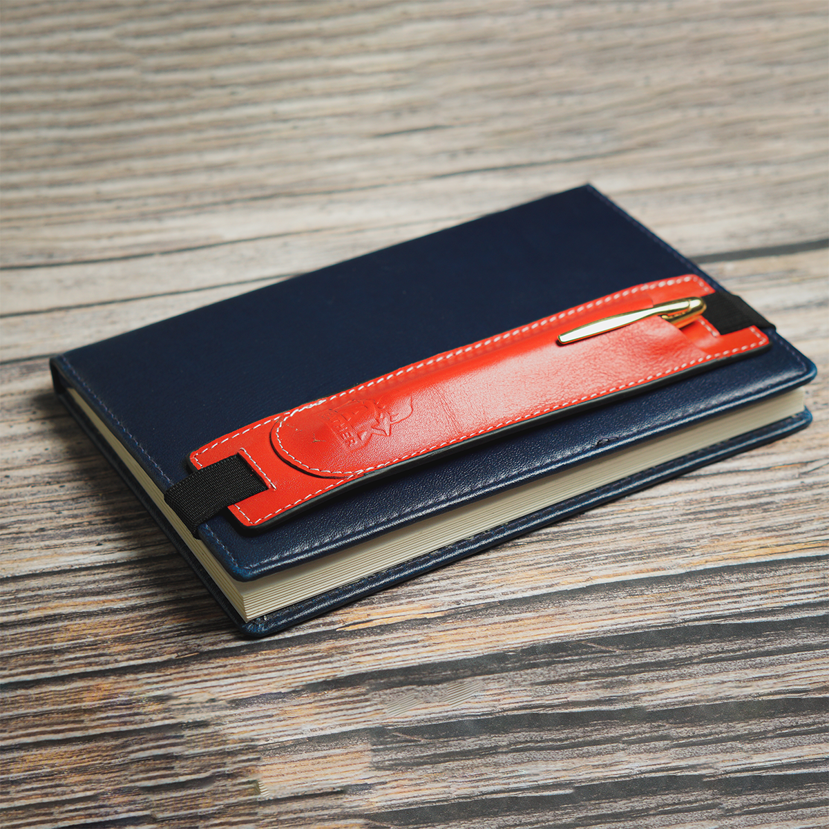 Yak Leather Elastic Pen Holder Single Pen Sleeve - Red-Pen Boutique Ltd