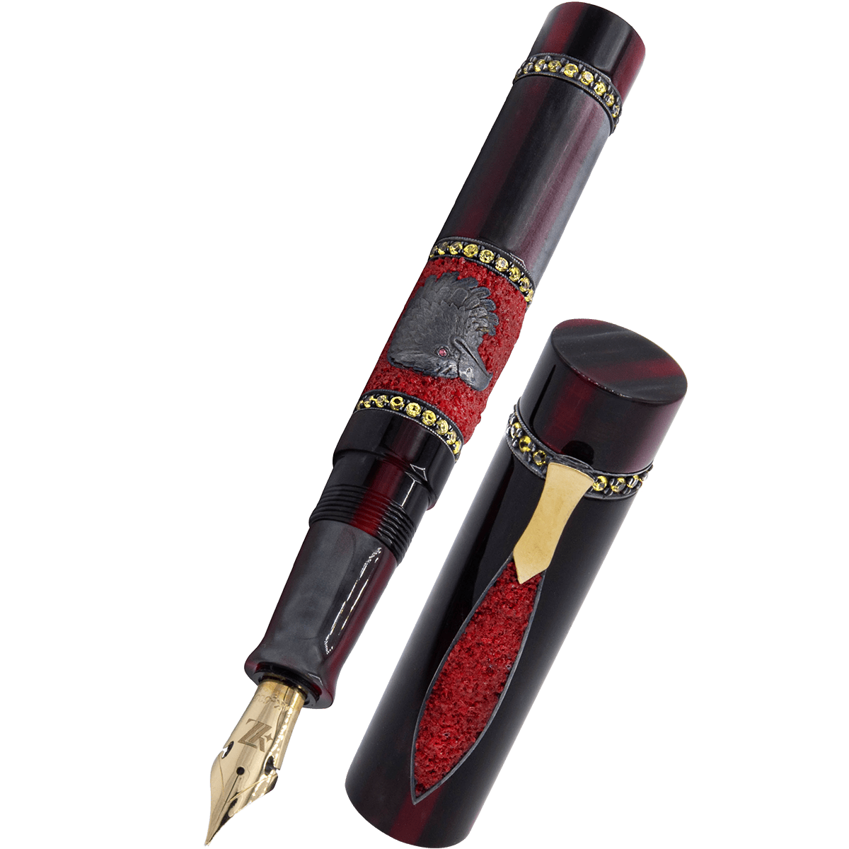 Zeki Karaca Jewellery Harman Fountain Pen - Black - Gold Trim - Pen Boutique Ltd