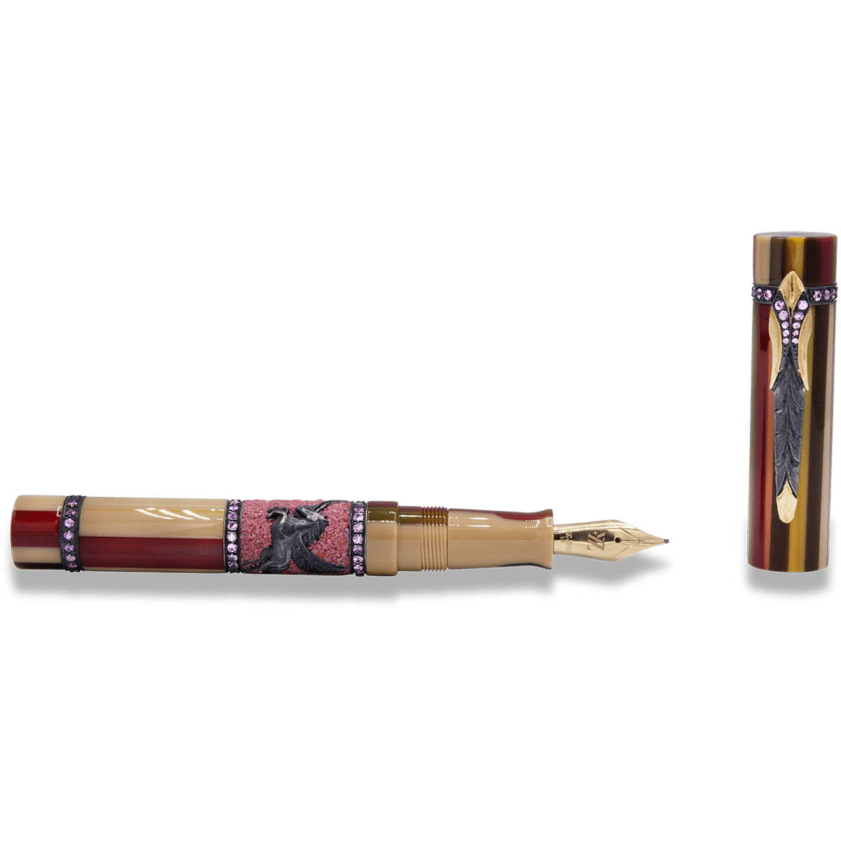 Zeki Karaca Jewellery Harman Fountain Pen - Black Horse (Limited Edition)-Pen Boutique Ltd