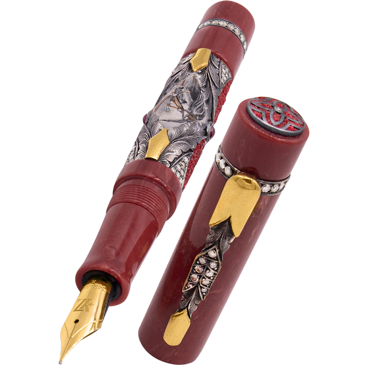 Zeki Karaca Jewellery Harman Fountain Pen - Black Horse (Limited Edition)-Pen Boutique Ltd