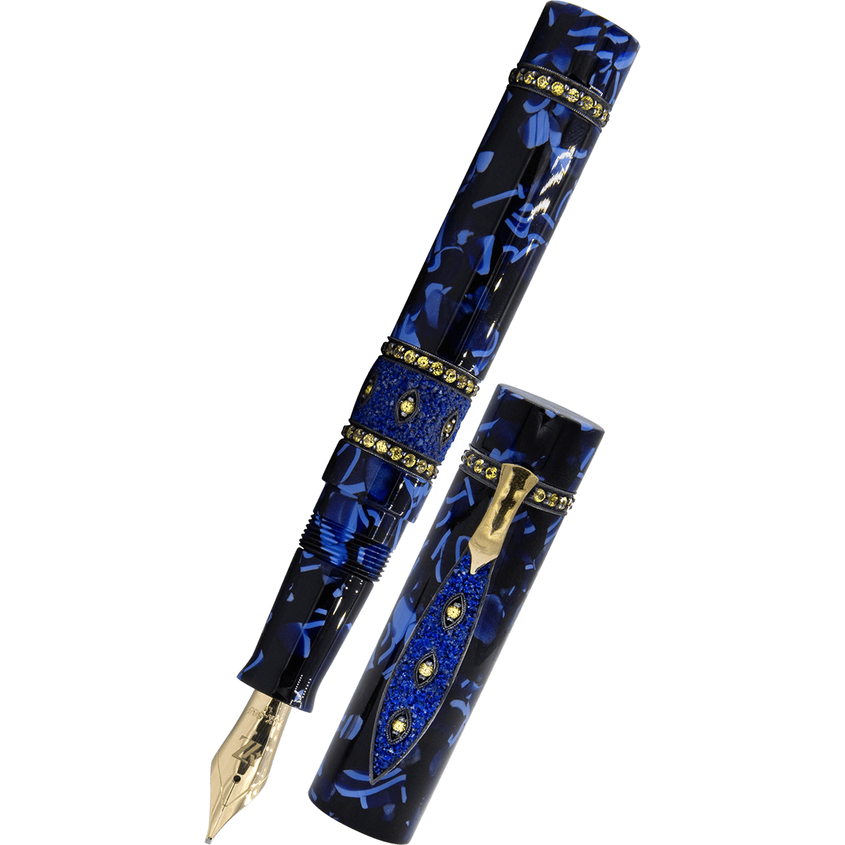 Zeki Karaca Jewellery Harman Fountain Pen - Dark Blue Sapphire (Limited Edition) - Pen Boutique Ltd