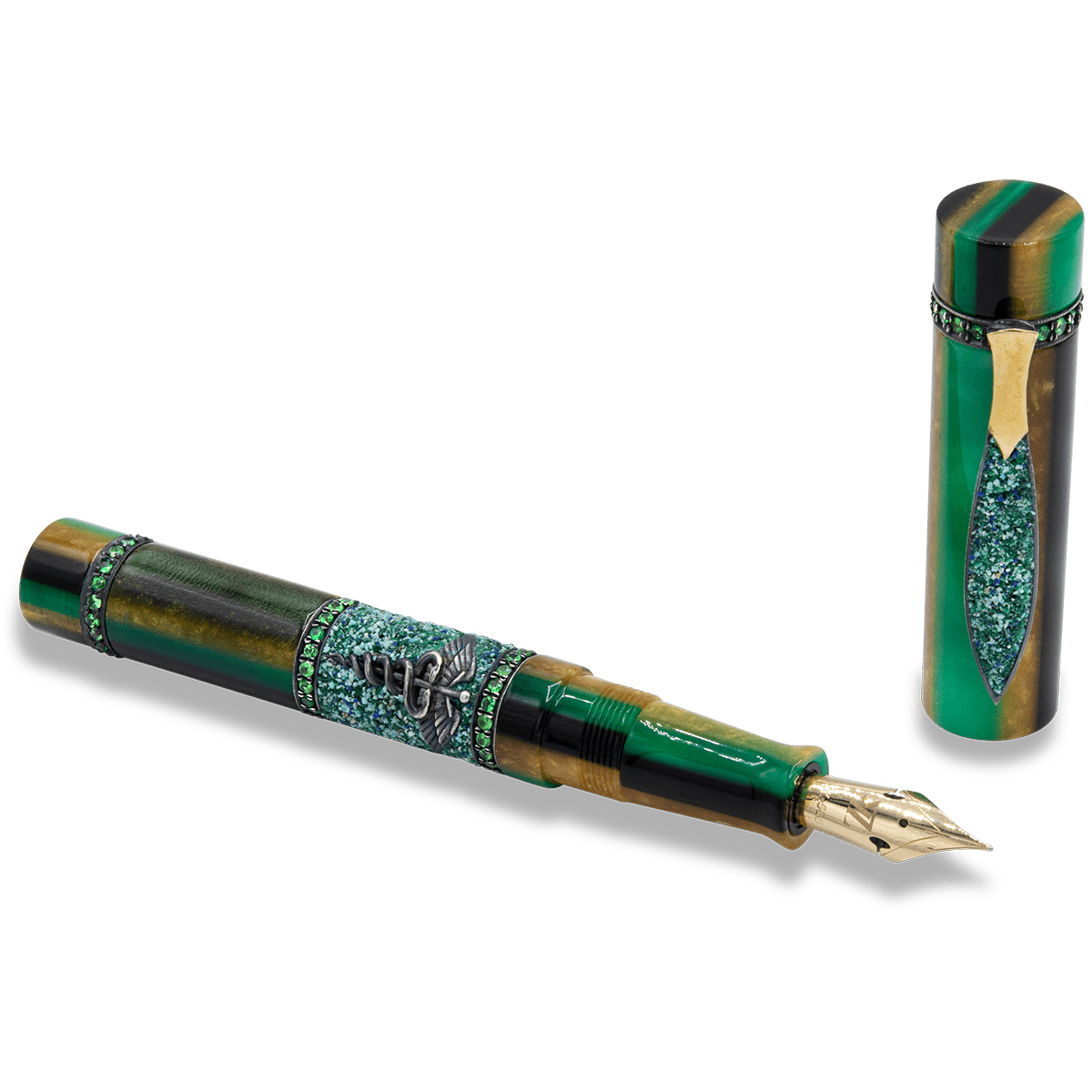 Zeki Karaca Jewellery Harman Fountain Pen - Emerald (Limited Edition) - Pen Boutique Ltd