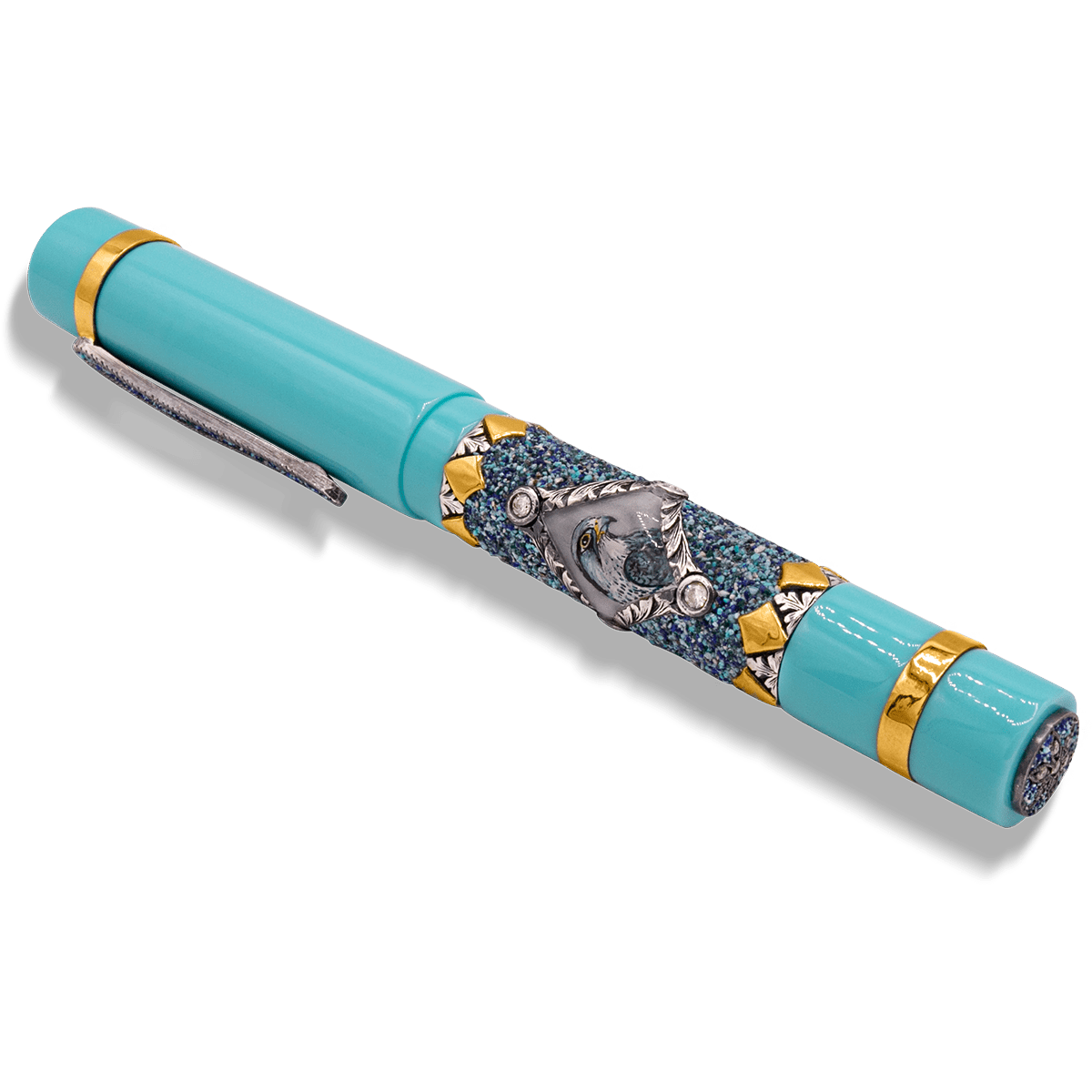 Zeki Karaca Jewellery Harman Fountain Pen - Sky Blue (Limited Edition) - Pen Boutique Ltd
