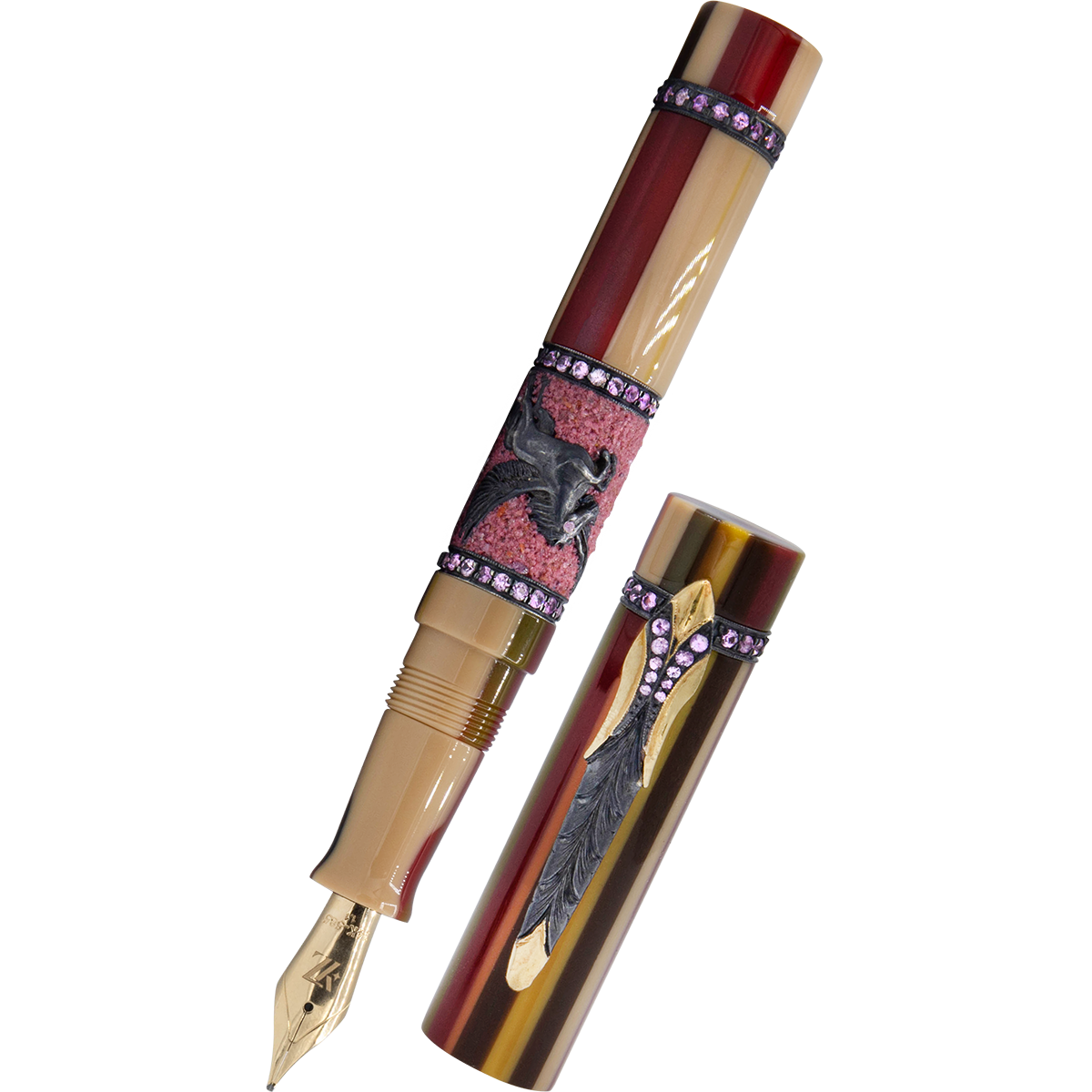 Zeki Karaca Jewellery Harman Fountain Pen - Black Horse (Limited Edition)