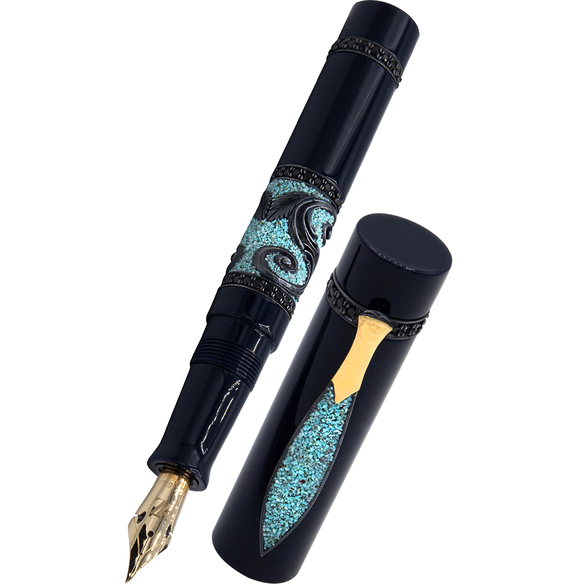 Zeki Karaca Jewellery Harman Fountain Pen - Black Spinel (Limited Edition)