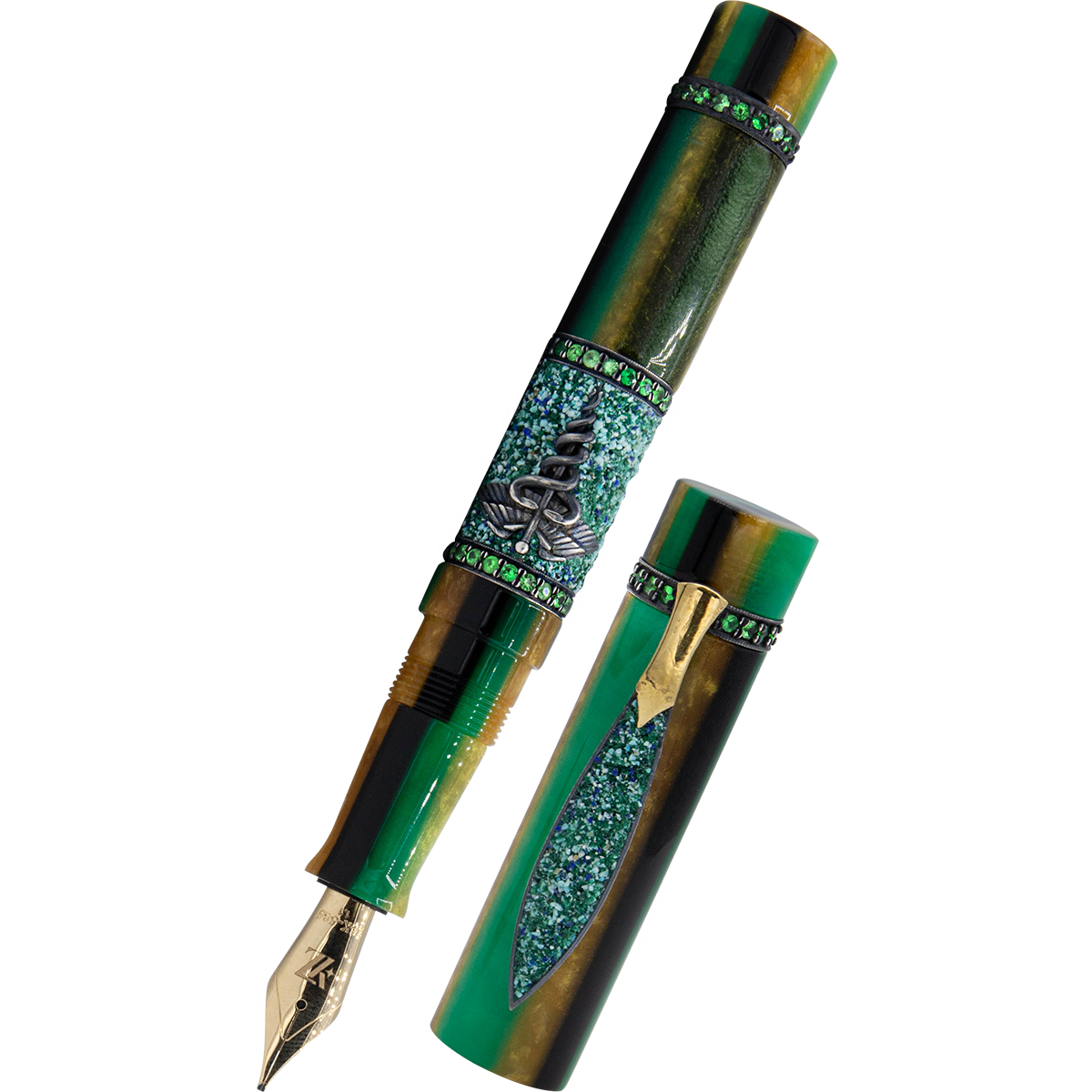 Zeki Karaca Jewellery Harman Fountain Pen - Emerald (Limited Edition)