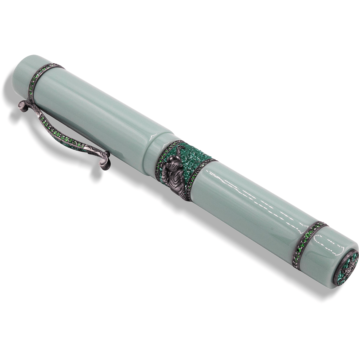 Zeki Karaca Jewellery Harman Fountain Pen - Green Garnet - Pen Boutique Ltd