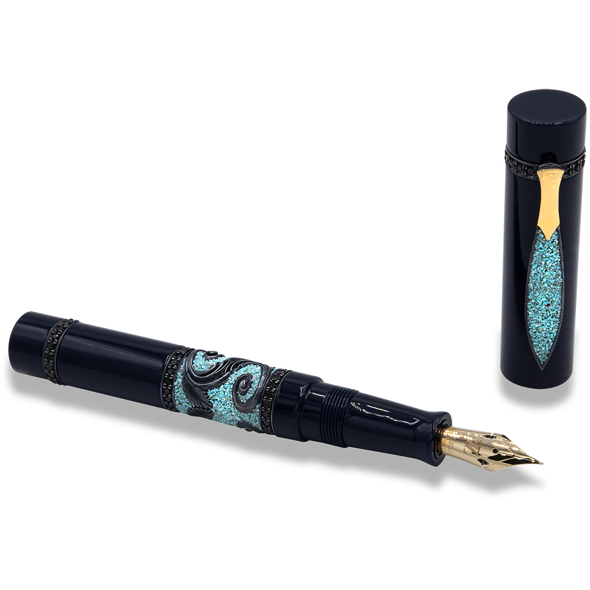 Zeki Karaca Jewellery Harman Fountain Pen - Black Spinel (Limited Edition)