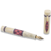 Zeki Karaca Jewellery Harman Fountain Pen - White - Red Sapphire Gem (Limited Edition)