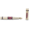 Zeki Karaca Jewellery Harman Fountain Pen - White - Red Sapphire Gem (Limited Edition)