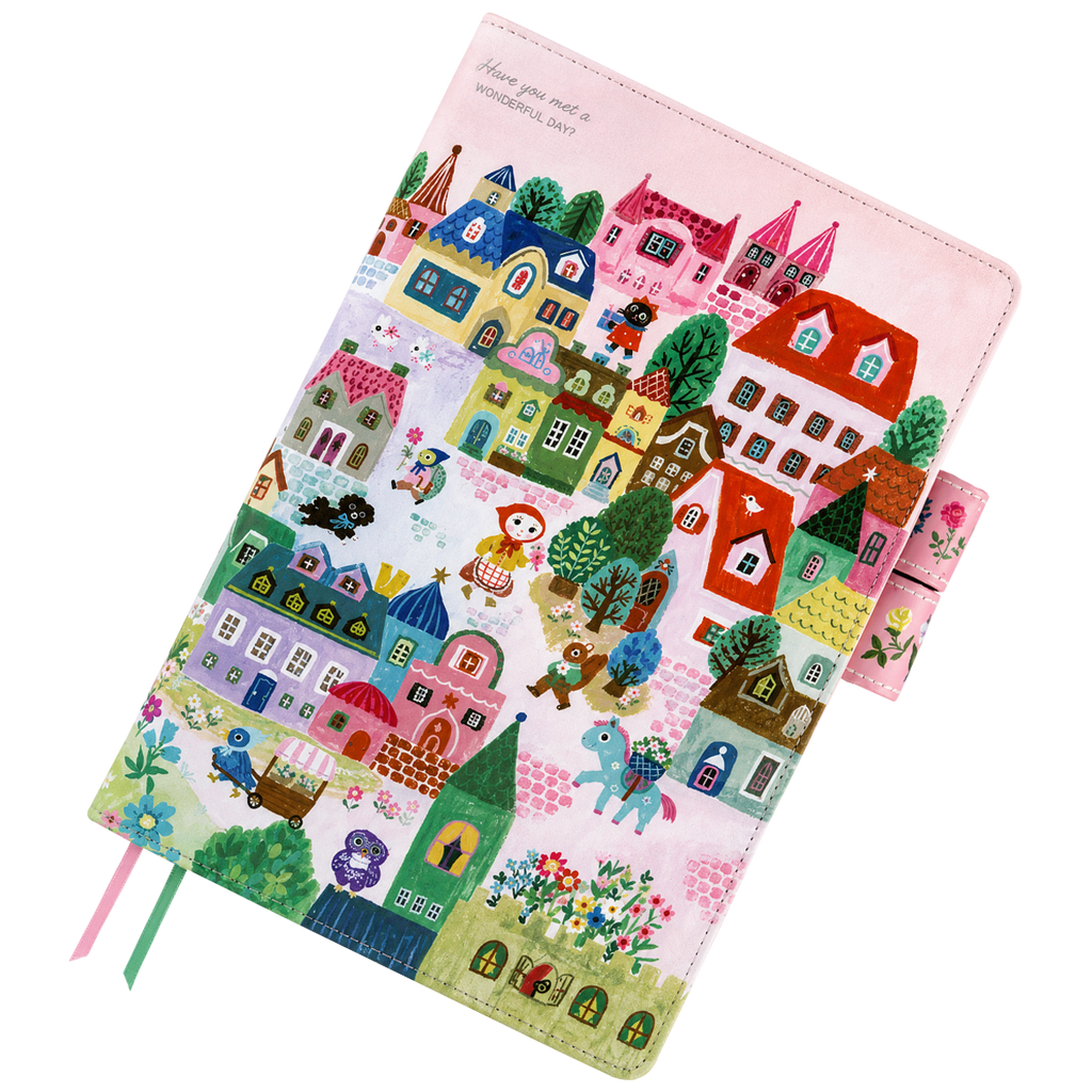 Hobonichi 2027 Cousin Cover - Yumi Kitagishi: White Cat Village - A5-Pen Boutique Ltd