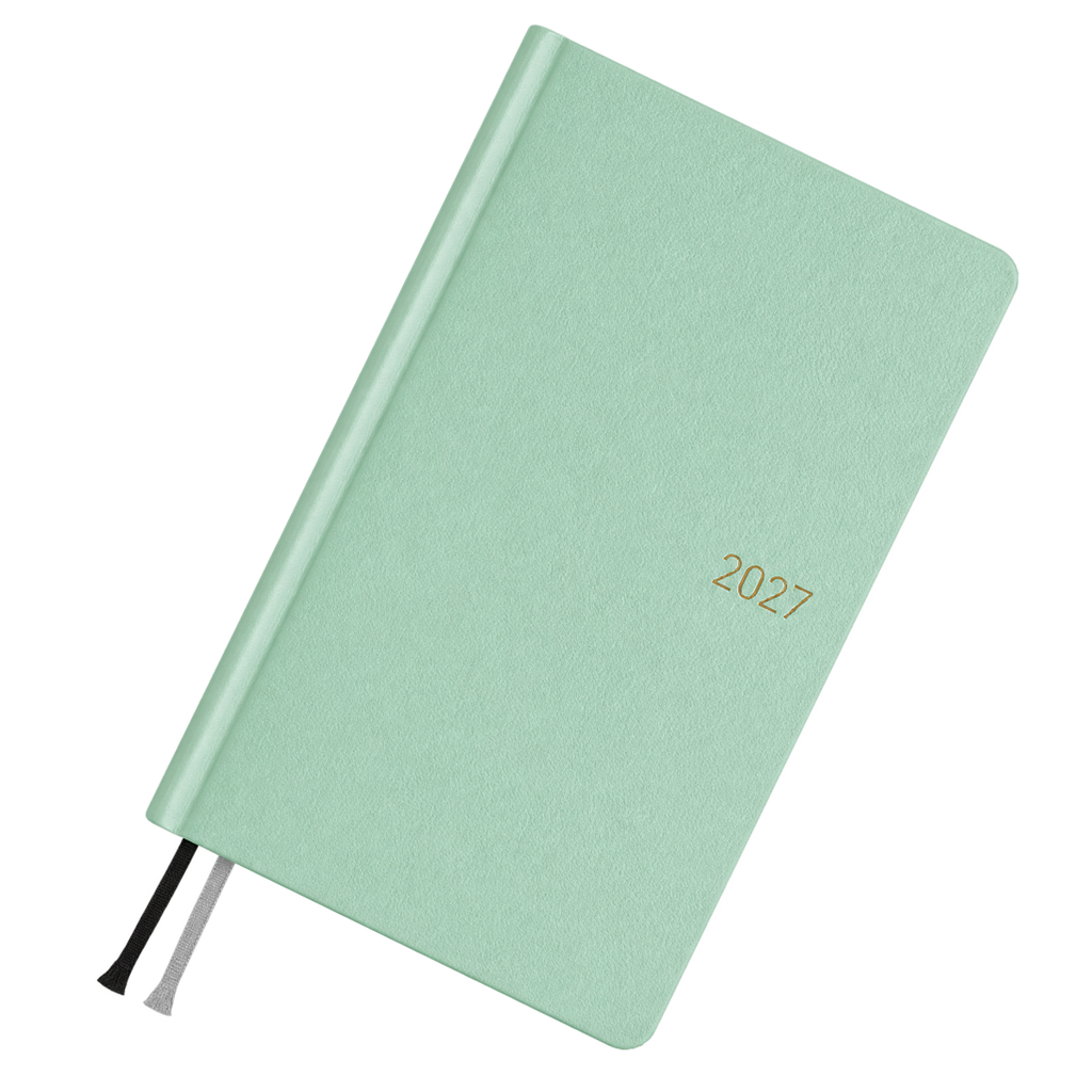 Hobonichi 2027 Light Hardcover English Book - Paper Series: Frosty Jade - Tall & Slim (Weeks - January Start)-Pen Boutique Ltd