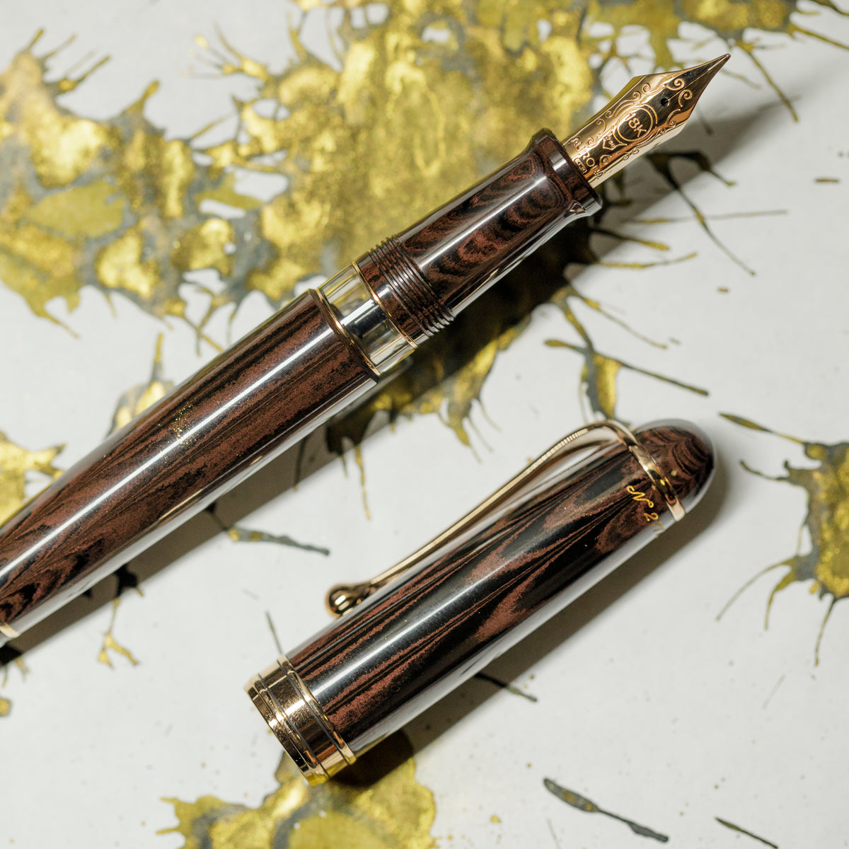 Aurora 88 Fountain Pen - Cognac Ebonite - Limited Edition-Pen Boutique Ltd