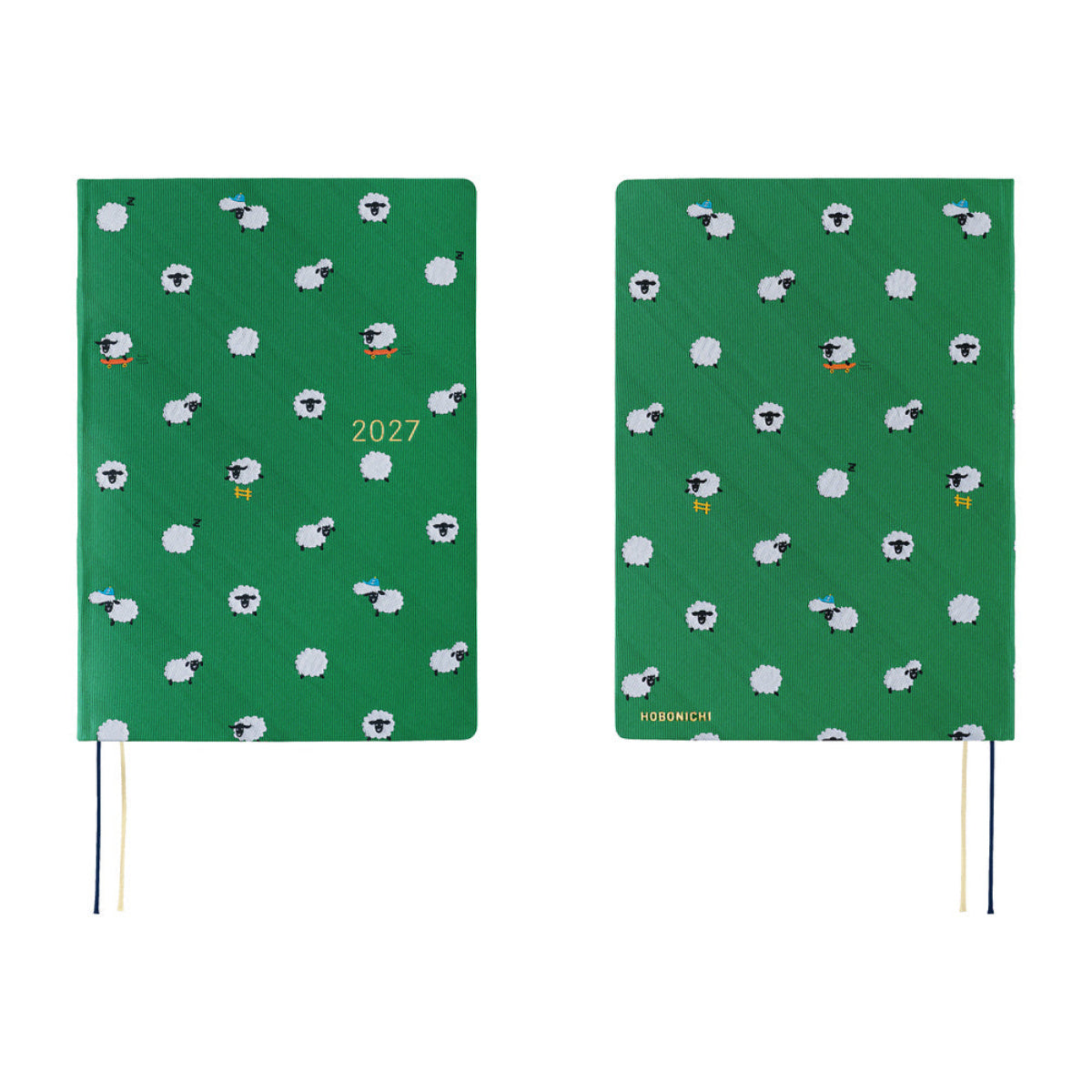 Hobonichi HON 2027 Light Hard Cover English Book - Bow & Tie: Sheep Sheep Sheep - A5 (Jan Start)
