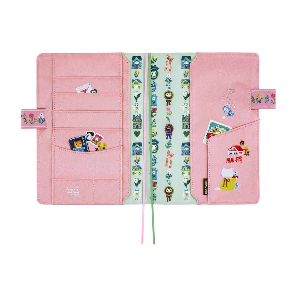 Hobonichi 2027 Cousin Cover - Yumi Kitagishi: White Cat Village - A5 - Pen Boutique Ltd