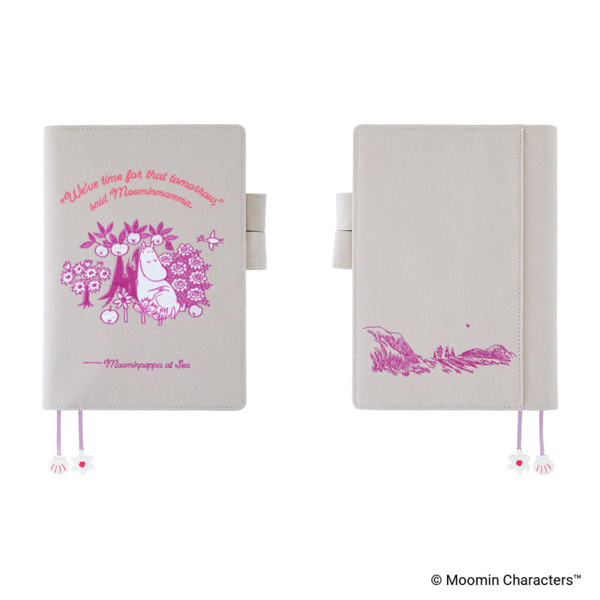 Hobonichi 2027 Cousin Cover - Moomin: My Yard (Pink Gray) - A5 - Pen Boutique Ltd