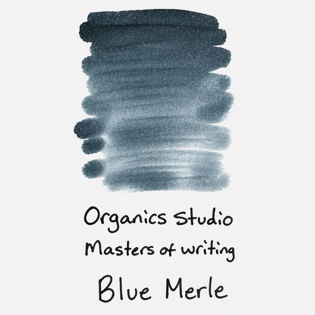 Organics Studio Vintage Writing Ink Bottle - Blue Merle Blue/Gray-Pen Boutique Ltd