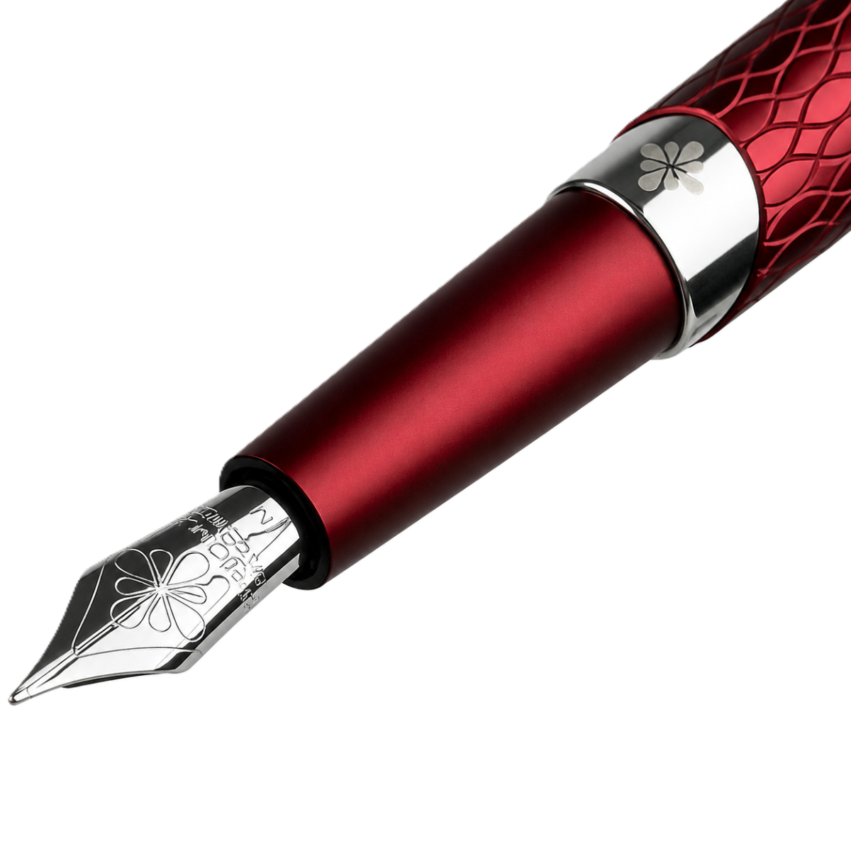 Diplomat Cobra Fountain Pen – Burgundy Red Guilloche-Pen Boutique Ltd