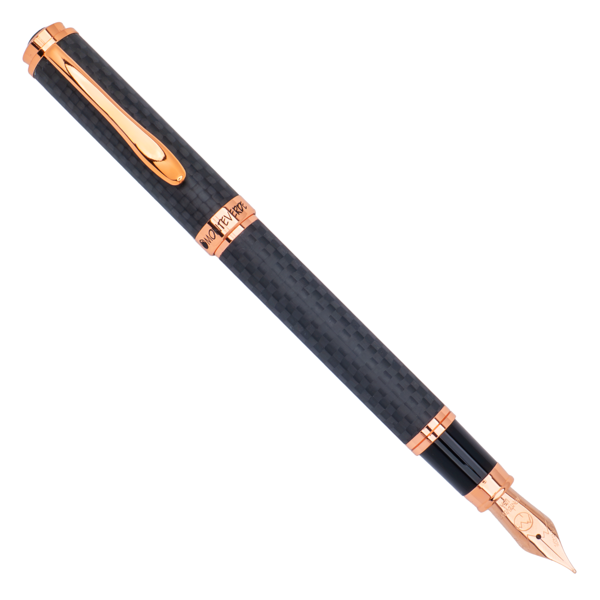 Monteverde Innova Fountain Pen Notebook Set - Carbon Fiber - Rosegold