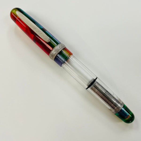 Stipula Etruria Rainbow Fountain Pen - Prisma Di Luce - Stainless Steel (Limited Edition)-Pen Boutique Ltd