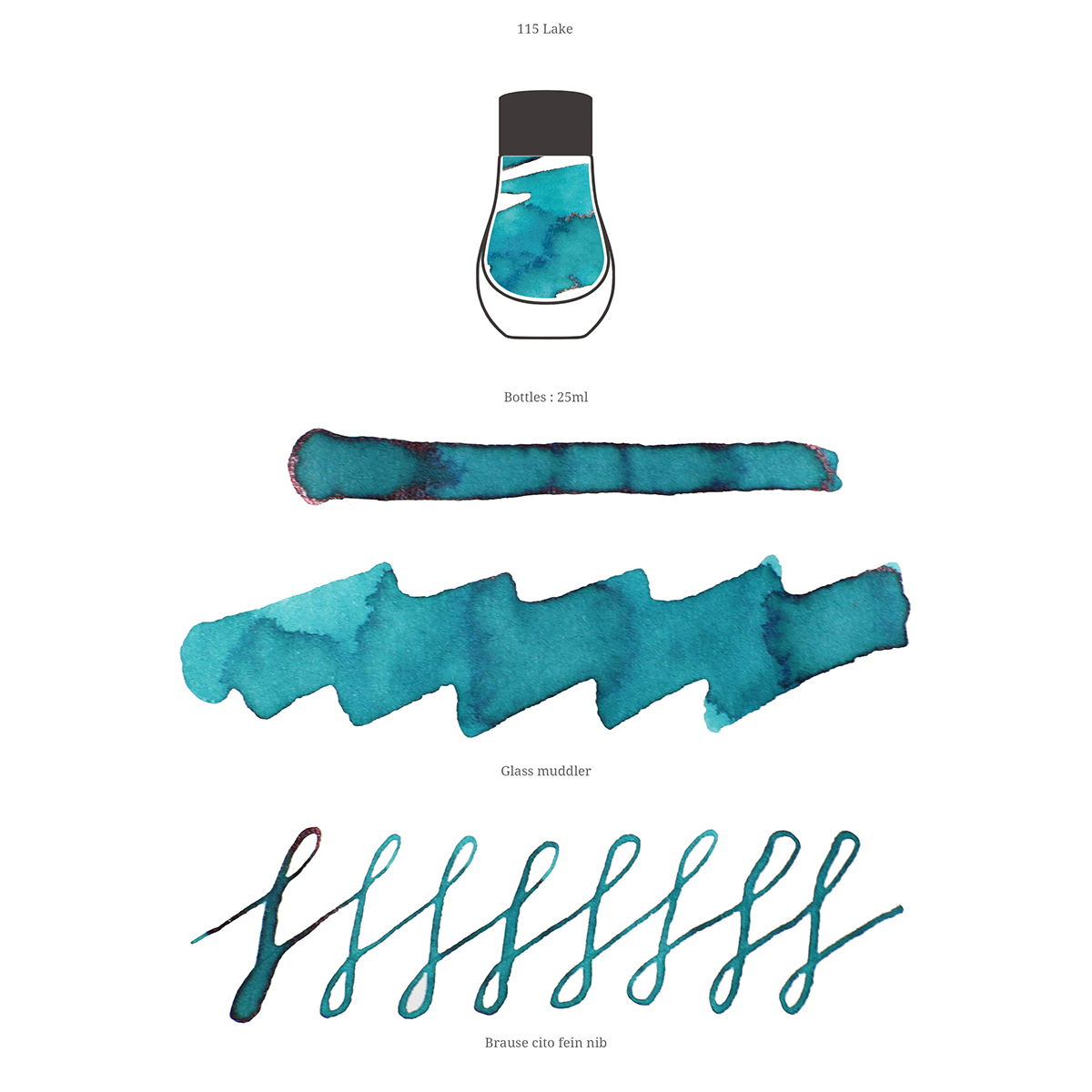 Dominant Industry Standard Ink - Lake - 25ml-Pen Boutique Ltd