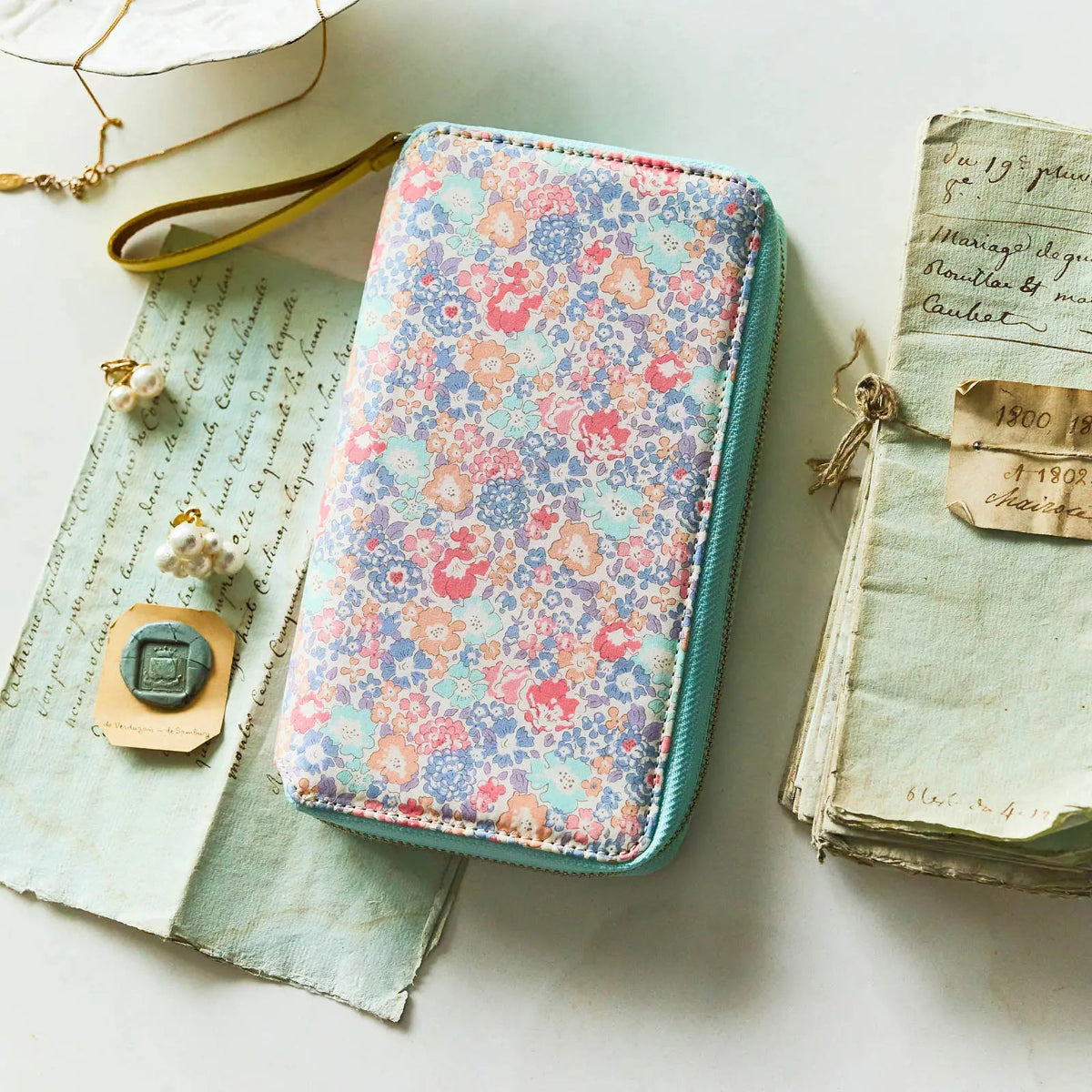 Hobonichi Cousin Japanese Book & Cover - Liberty Fabrics: Michelle - Tall and Slim