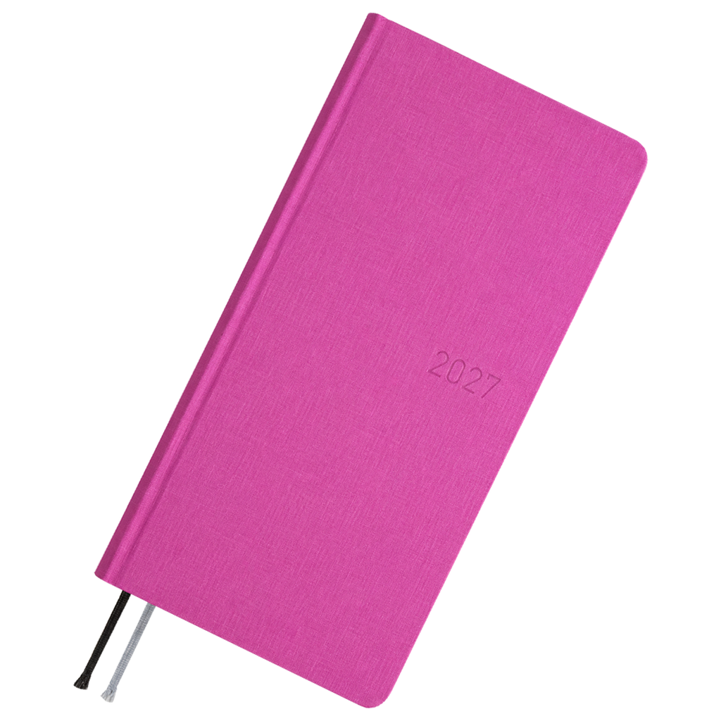 Hobonichi 2027 Mega Light Hard Cover English Book - Colors: Pink Sapphire - Tall & Slim (Weeks - January Start)-Pen Boutique Ltd