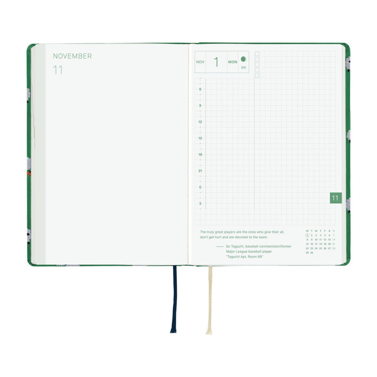 Hobonichi 2027 HON Light Hard Cover English Book - Bow & Tie: Sheep Sheep Sheep - A6 (January Start) - Pen Boutique Ltd