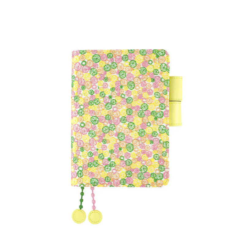 Hobonichi Japanese Book & Cover - Mina Perhonen: Skyful (Yellow) - A6 (April Start)-Pen Boutique Ltd