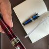 Stylo plume Aurora Optima Auroloide - Bordeaux - Garniture argentée
