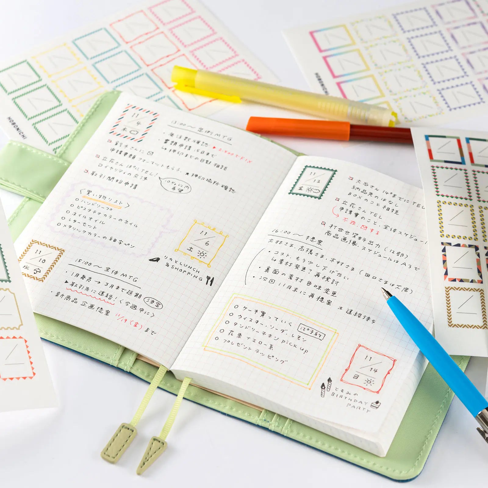 Hobonichi Frame Stickers for Dates-Pen Boutique Ltd
