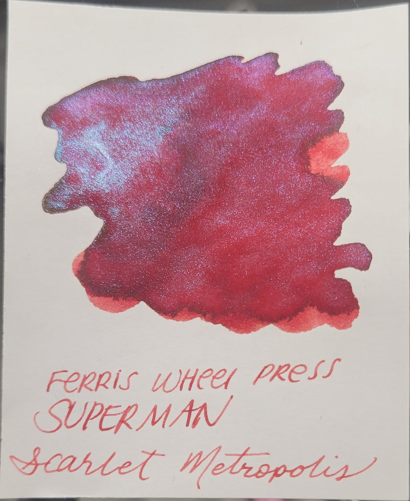 Ferris Wheel Press x Superman Ink Bottle - Scarlet Metropolis - 10ml-Pen Boutique Ltd