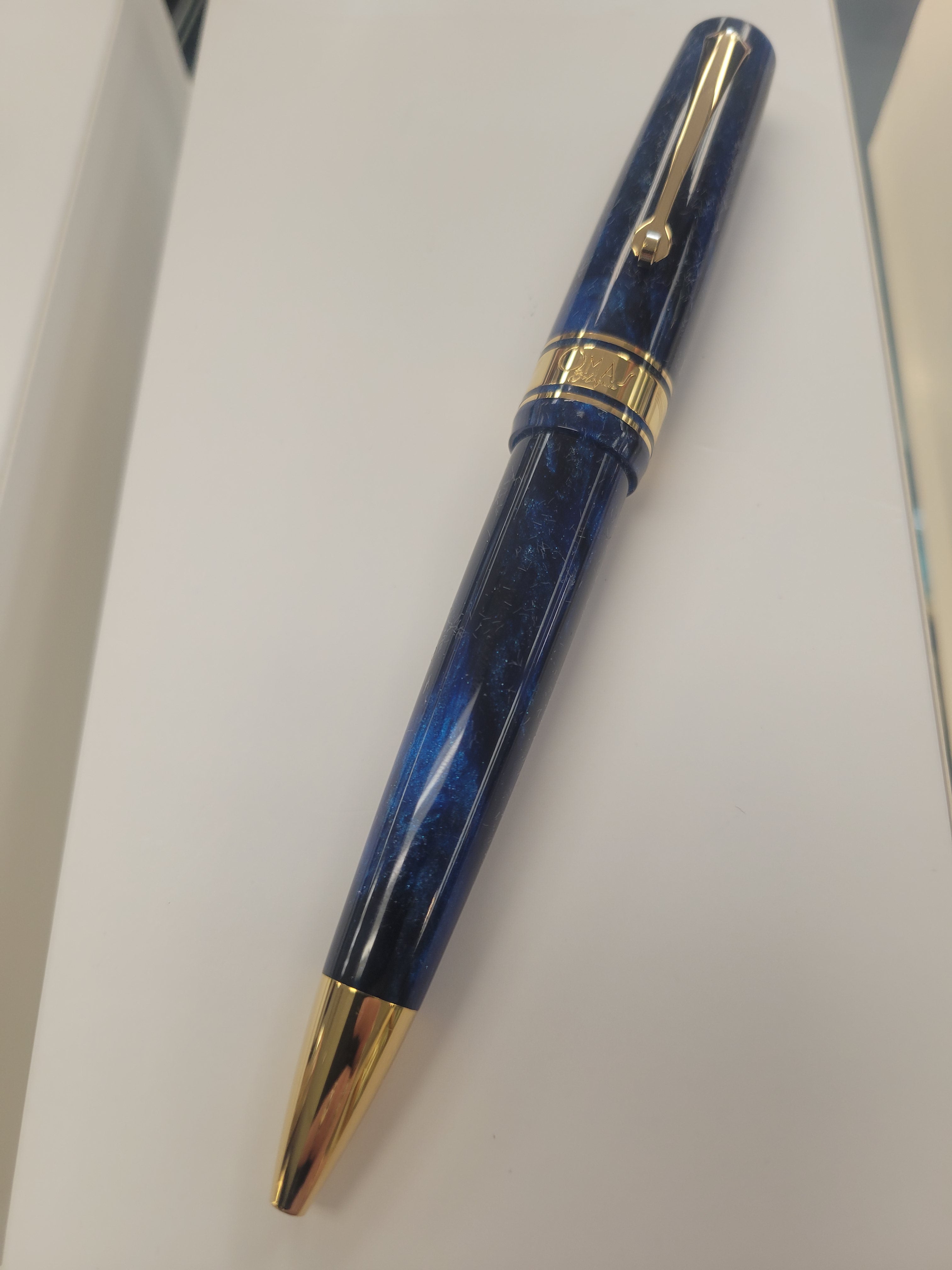 Omas Bologna Ballpoint Pen - Azzurro Diamante-Pen Boutique Ltd