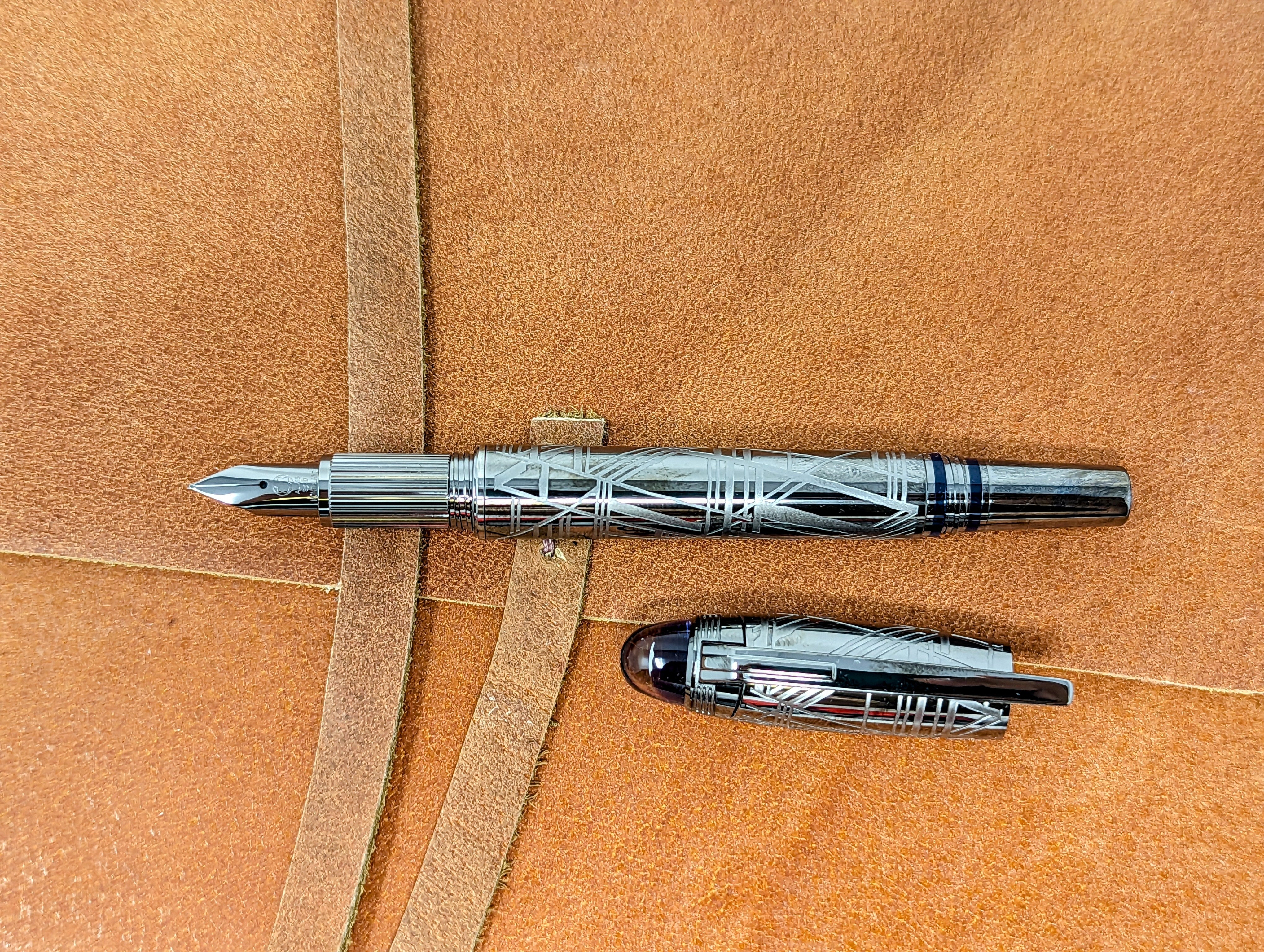 Montblanc Starwalker Fountain Pen - Doue - Space Blue Metal-Pen Boutique Ltd