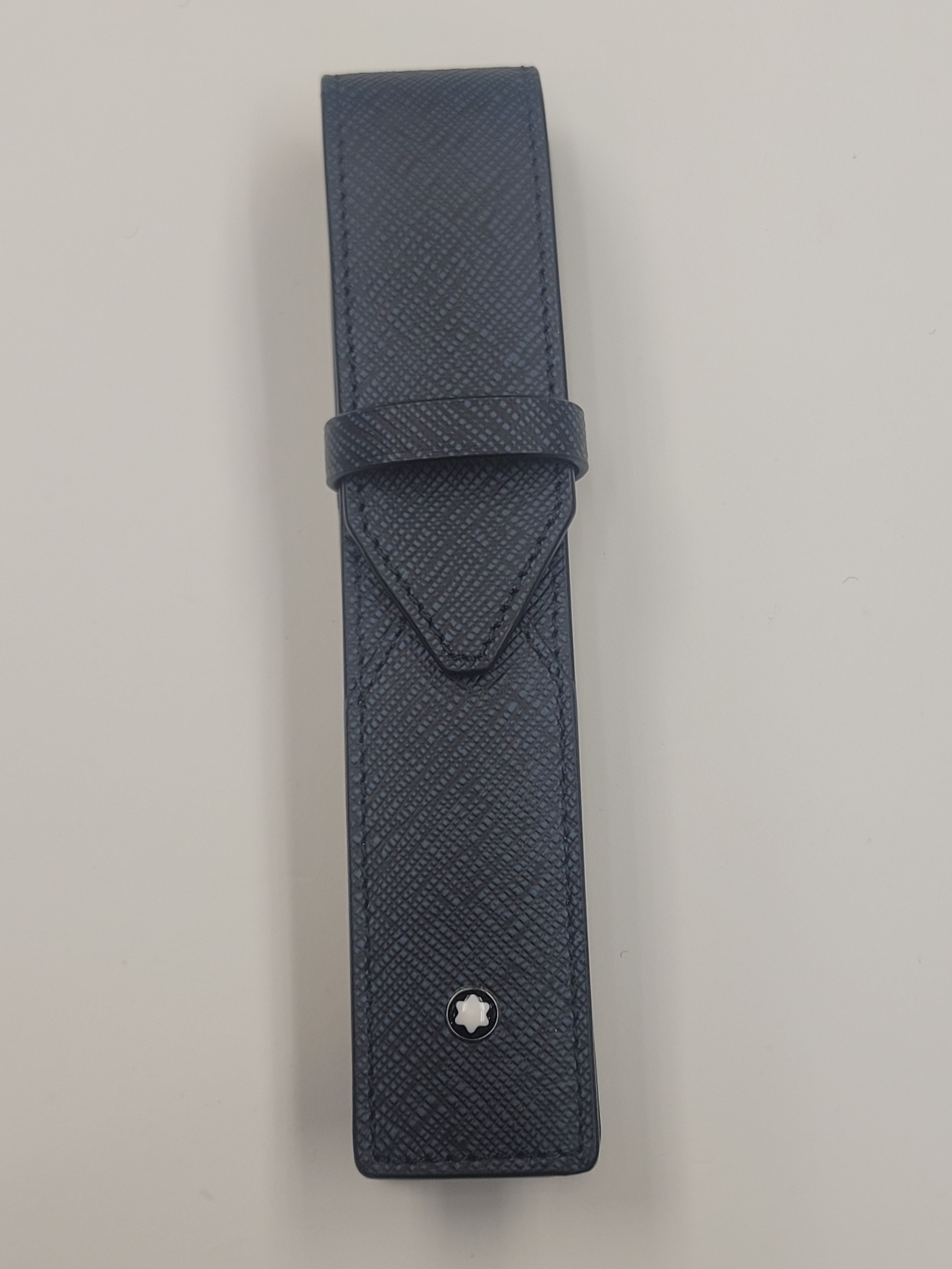 Montblanc Sartorial 1 Pen Pouch - Tweed Blue-Pen Boutique Ltd