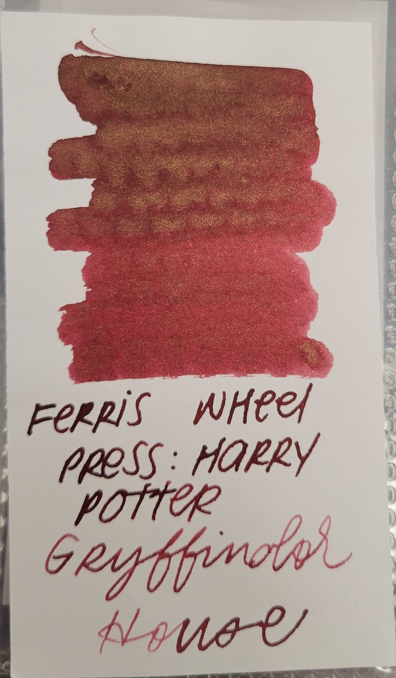 Ferris Wheel Press x WB Ink Bottle - Harry Potter Gryffindor House 2538 - 38ml - Pen Boutique Ltd