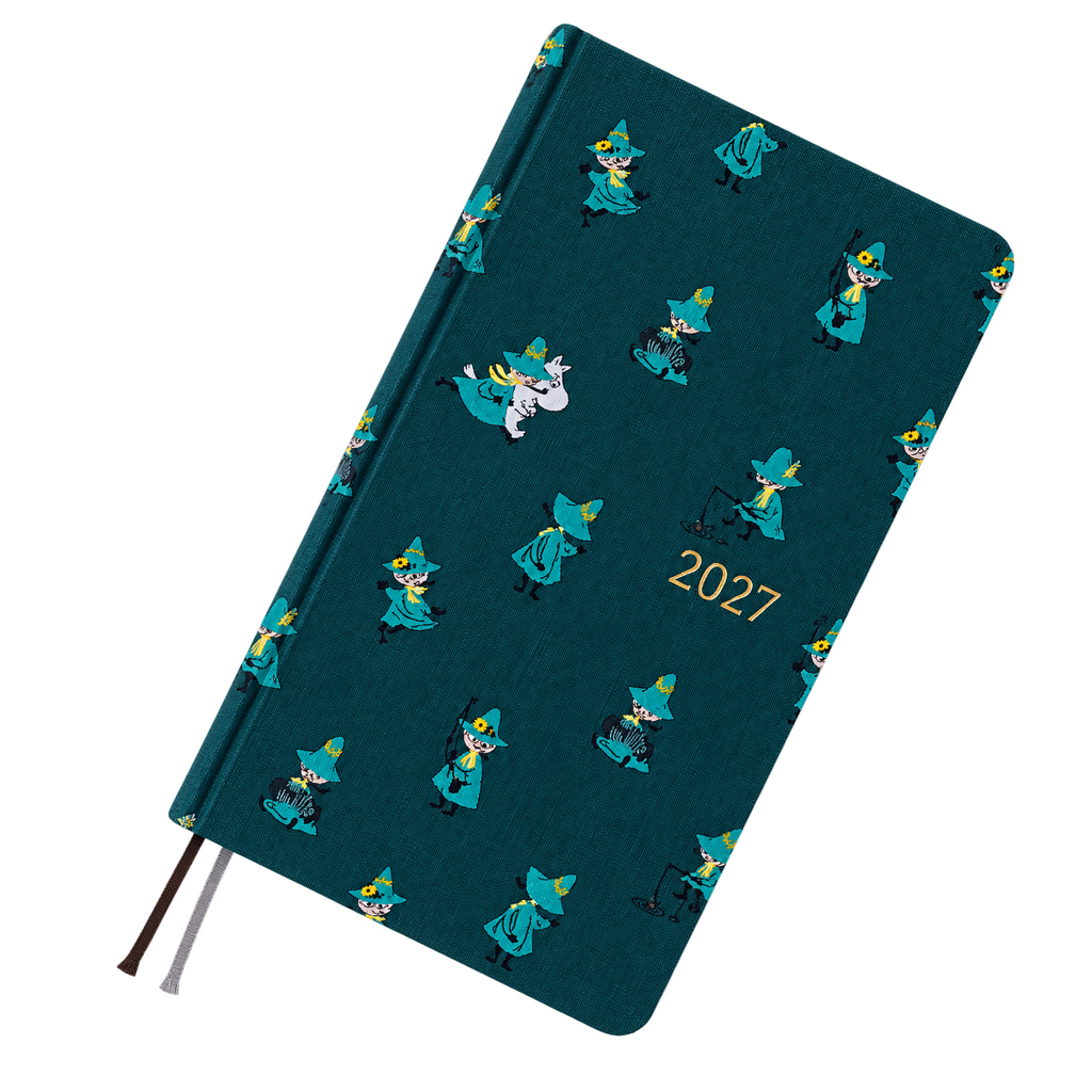 Hobonichi 2027 Light Hardcover Book - Moomin: A Day in the Life of Snufkin - Tall & Slim (Weeks - Janaury Start)-Pen Boutique Ltd