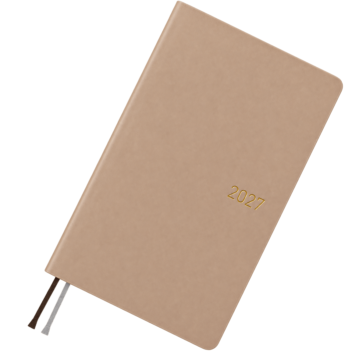 Hobonichi 2027 Light Hardcover English Book - Smooth: Cafe au Lait - Tall & Slim (Weeks - January Start) - Pen Boutique Ltd