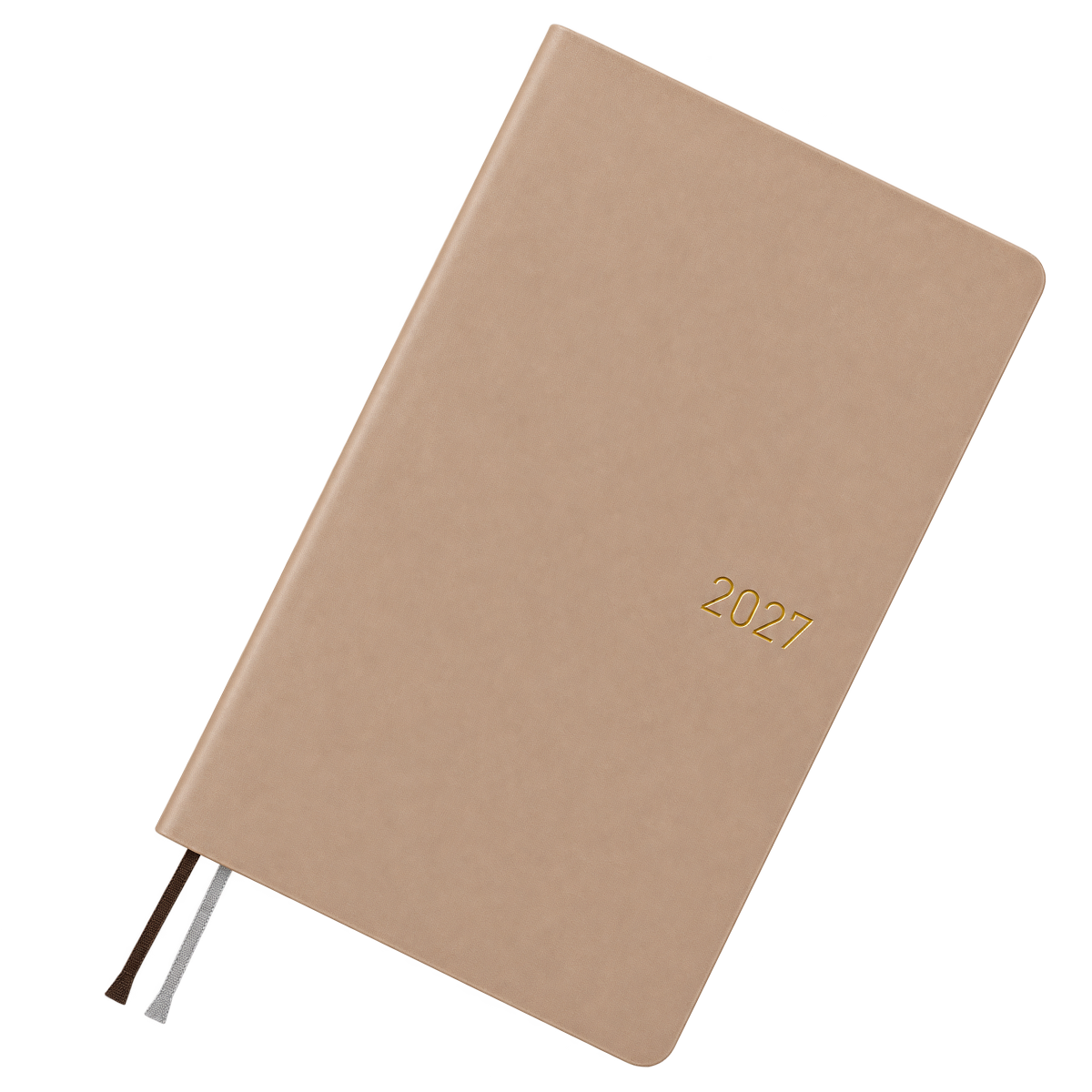 Hobonichi 2027 Light Hardcover English Book - Smooth: Cafe au Lait - Tall & Slim (Weeks - January Start)-Pen Boutique Ltd