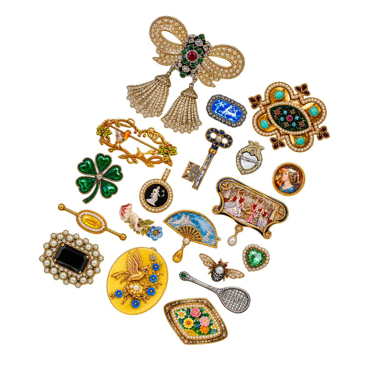 Hobonichi Jewellery Stickers - V&A Series - Actual Size-Pen Boutique Ltd