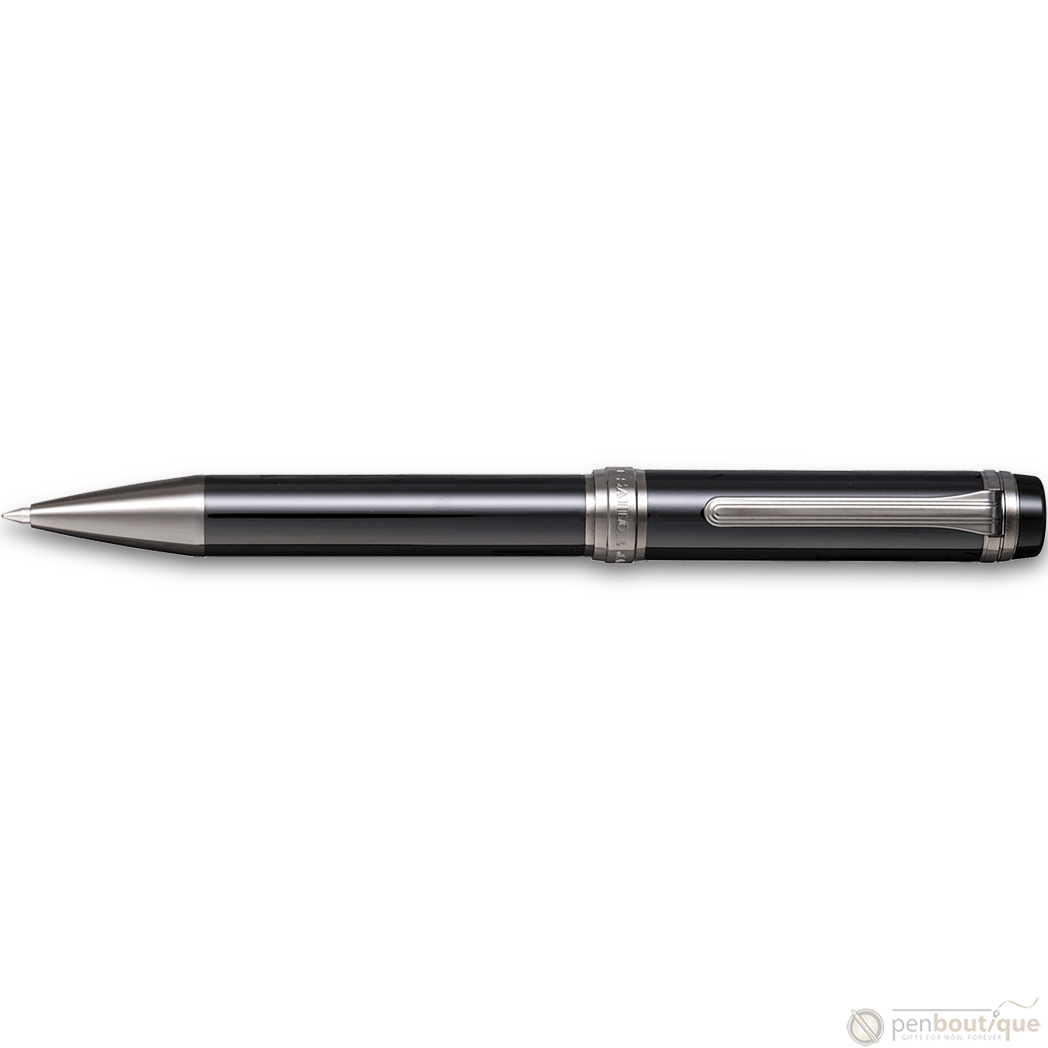 Sailor Cylint Ballpoint Pen - Black Stainless Steel-Pen Boutique Ltd